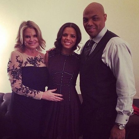 Christiana Barkley with her mother Maureen Barkley and father Charles Barkley. 